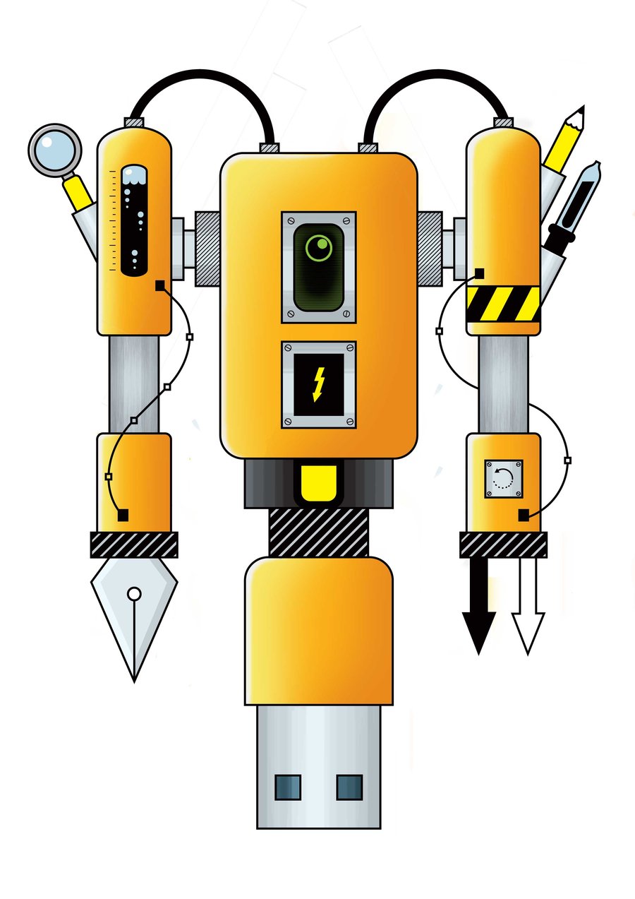 adobe robot in color