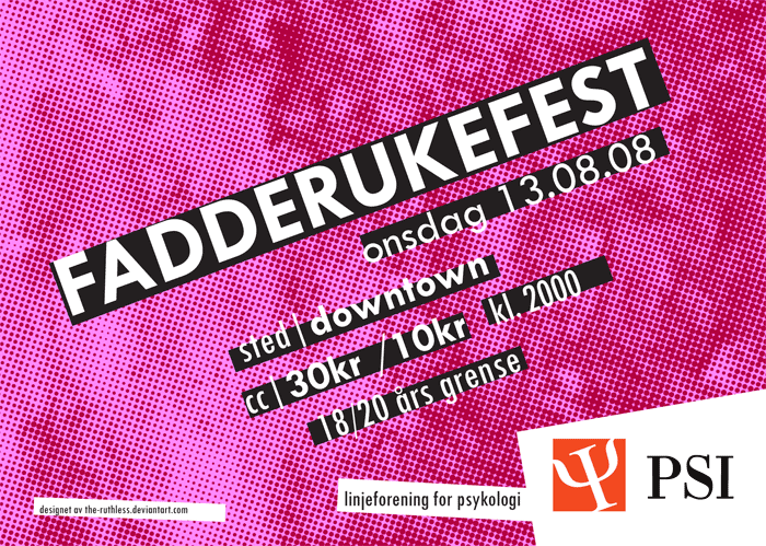 psi linjeforening for psykologi festflyer