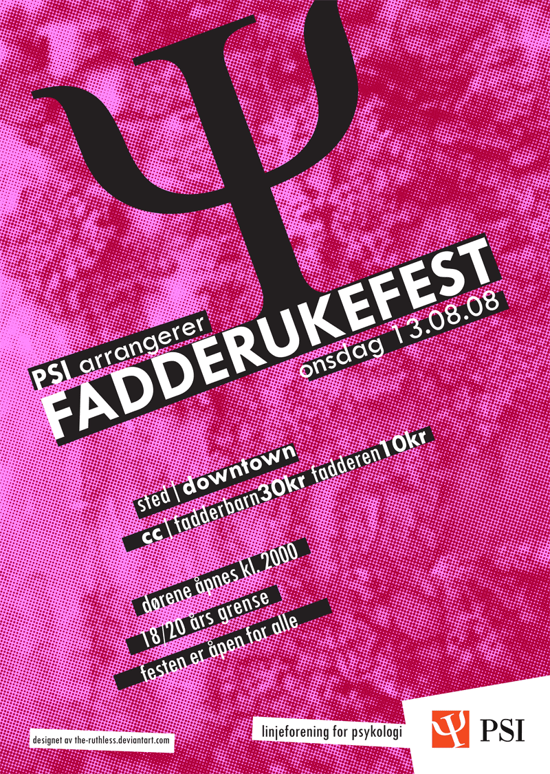 psi linjeforening for psykologi festplakat